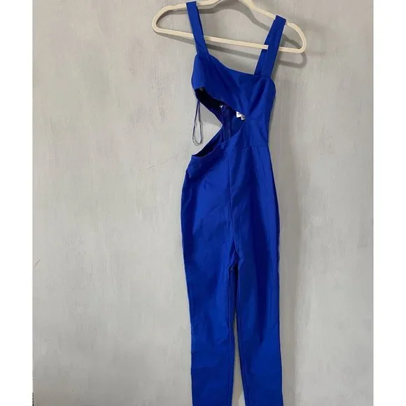 superdown Leslie royal blue cutout Jumpsuit - Picture 2 of 4